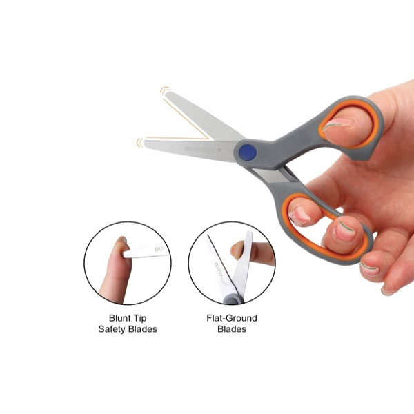 Safety Children Student Stainless Steel Cutting Scissors